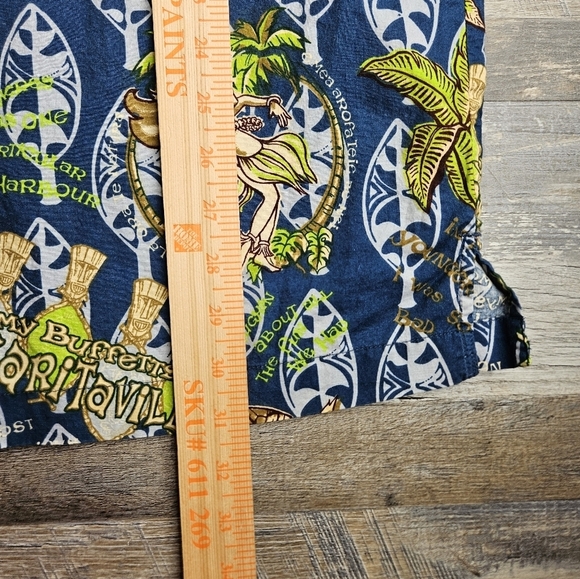Jimmy Buffet's Margaritaville Men's XL Short Sleeve Button Down Shirt Tropical - Picture 9 of 11